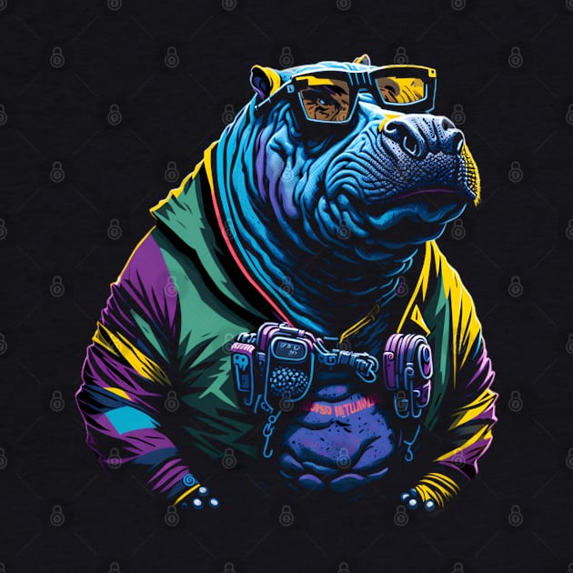 Cyberpunk Hippo by comecuba67